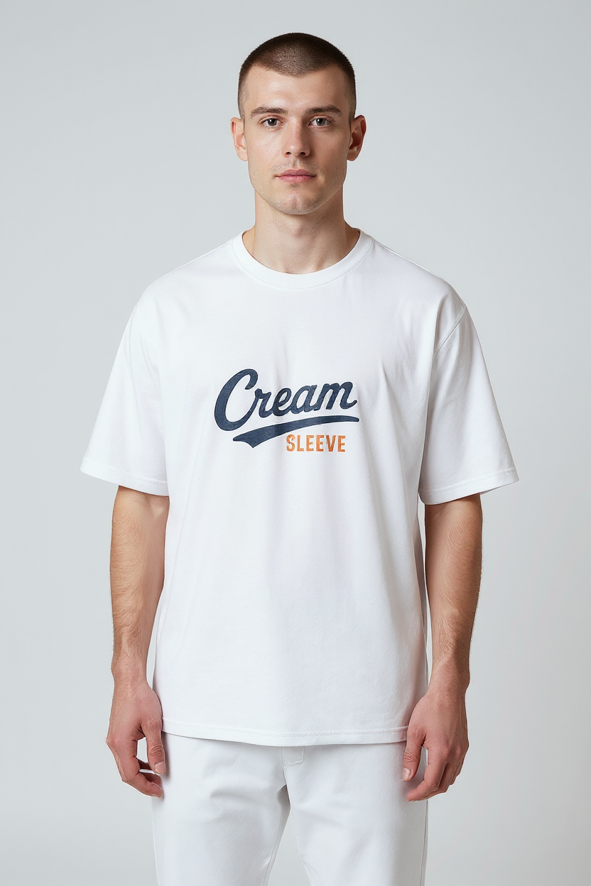 Cream Sleeve Collection Premium T-Shirt